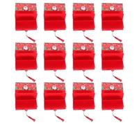 12 Pièces Porte-billets de Noël Rouge, Boîte Papier Festive | Décor de Fête Élégant, Rangement Portable pour Espèces et Cartes, Présentation Holiday, Style Père Noël et Bonhomme de Neige
