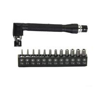 12 pièces pour T6-T40 Sécurité pour embouts Torx avec tournevis à angle droit en forme de L, embouts de tournevis magnétiques en alliage d'acier pour espaces restreints, meubles, réparation automobile