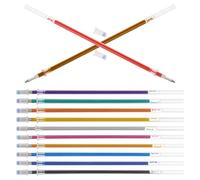 12 Pièces Recharge Pailletée pour Stylo Gel de Signature | Encre Brillante Portable, Recharges de Remplacement pour Stylos de Bureau, pour Cartes et Graffiti