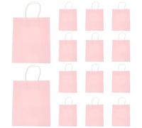 12 Pièces Sachet Présent en Papier Kraft avec Poignées, Pliable | Pratique pour Fêtes et Anniversaires, Fond Stable, Rangement Facile, Transport Aisé, Format Moyen