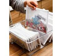 12 pièces Sacs à fermeture éclair en maille, Sacs de rangement à fermeture éclair en maille PVC, Sacs à fermeture éclair en maille plastique imperméable pour documents, Dossiers de rangement de docume