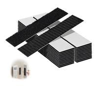 12 Pièces Scratch Autocollant Double Face, 3 X 10 Cm Bande Agrippantes Adhésives Extra Fort Réutilisable Noir, Ruban Adhésif[RU362]