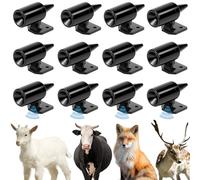 12 Pièces Sifflet Ultrason Anti Gibier pour Voiture, Noir | Ultrasonique Cerf Attention, Anti Collision Animal, Pour Voitures, Camions, Motos