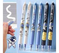 12 pièces Stylos-gel effaçables d'astronaute, stylos à bille effaçables de 0,5 mm, fournitures scolaires et de bureau, pour les fournitures scolaires, rentrée des classes ABS