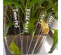 12 pièces Transparent Jardin Étiquette De Plante , PMMA À Lettres Étiquette De Plante Pour Domestique PMMA