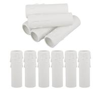 12 Pièces Tubes de Manchon Anti-goutte pour Bougies, PVC Blanc | Accessoire Bougie, Couvercles de Luminaires pour Lustres, Installation Facile, Usage Solide, Hallways Dining