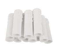 12 Pièces Tubes de Manchon Anti-goutte pour Bougies, PVC Blanc | Accessoire Bougie pour Chandeliers, Installation Simple, Usage Solide, Salons et Chambres, Lot Pratique