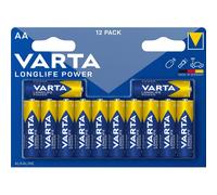 12 Piles Alcalines AA / LR6 Varta LongLife Power