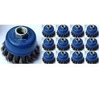 12 Pot Brosses Ø 65 mm gezopfte ponçage Brosse M14 x 2 Brosse métallique
