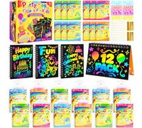 12 Sets Carte a Gratter, Cadeau Invite Anniversaire Enfant 4 5 6 7 8 9 Ans Activité Manuelle Carte à Gratter Loisir Creatif Enfant 4-10 Ans Goodies Anniversaire Jouet Cadeaux Filles Garcon 5-12 Ans