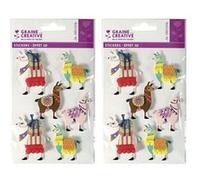 12 stickers 3D - Lama 6 cm G