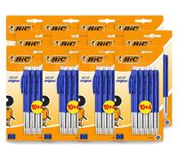 12 stylos à bille BIC M10 originaux avec mécanisme à clic - Bleu - Pointe de 1 mm - Pack économique - 12 pièces