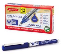 12 stylos à bille, pointe fine de 0,5 mm, couleur bleue