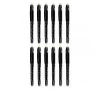 12 Stylos Encre Gel Effaçable R-Pen Noir Pointe Moyenne 0.7mm