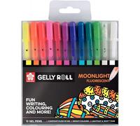 12 Stylos - Encre Gel - Sakura Gelly Roll - Moonlight Fluorescent - Dessin