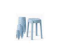 12 Tabourets Gigognes empilables BM HOME TAB-BLEU-PASTEL en plastique, légers pour la maison salle de uisine, jardin