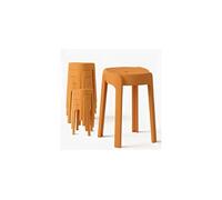 12 Tabourets Gigognes empilables BM HOME TAB-ORANGE en plastique, légers pour la maison, salle de classe, cuisine, jardin