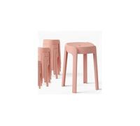 12 Tabourets Gigognes empilables BM HOME TAB-ROSE en plastique, légers pour la maison salle de classe, cuisine, jardin