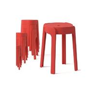 12 Tabourets Gigognes empilables BM HOME TAB-ROUGE en plastique, légers pour la maison, salle de classe, cuisine, jardin