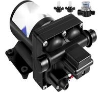 12 V - Pompe à eau à membrane haute pression, 3 GPM, Pompe à eau à membrane polypropylène haute pression - Pression maximale 45 psi, Pompe à eau auto-amorçante avec clapet anti-retour intégré, Idéale