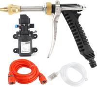 12 V portable 130psi haute pression machine à laver pompe à eau tuyau kit 80W voiture puissant nettoyeur de lavage
