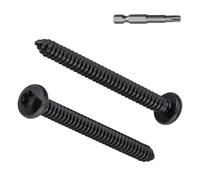 #12 vis à tôle à tête cylindrique Torx de 5,1 à 1,3 cm, en acier inoxydable | Comprend un embout T25 de 50 mm. 18-8. Vis autotaraudeuses à 6 lobes pour automobile, camping-car et marine. Revêtement E