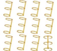 12 X Classeurs À 3 Anneaux, Anneau Pour Livre D'or, Anneau Pour Feuillets Mobiles En Métal, Anneau À Charnière Pour Carnet De Notes Et Album