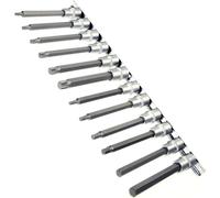 12 x douilles tournevis LANGE 12 pans DIVERS M5-14 6 pans 5-12 mm 1/2