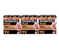 Duracell Piles 9 V Plus 6LR61 (MN1604) – Lot de 12 (3 ampoules de 4)