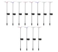 12 x lampe solaire LED luminaire extérieur jardin terrasse éclairage DEL papillon libellule