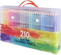 120/150/180/210 Coffret professionnel de crayons aquarellables pour artistes, solubles à l'eau, colorés, pour élèves, adultes, matériel artistique, dessin, croquis, livres de coloriage
