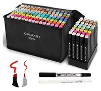 120+2 Brush Marker Set pour le manga et le design - Feutres à alcool de haute qualité en 120 couleurs