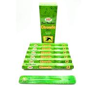 120 bâtons d'encens (citronnelle) citronnelle anti-moustique bâtons d'encens Joss 120 bâtons d'encens maison de joss sticks avec cendrier collecteur de cendres