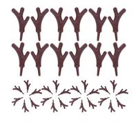 120 Pièces Bois de Cerf en Plastique Marron pour Décoration | Branches Réalistes Faciles à Insérer, Accessoires Créatifs pour Couronnes, Bandeaux, Vitrines et Ateliers de Loisirs Manuels
