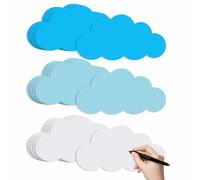 120 Pièces Cartes de Présentation en Forme de Nuage Multicolores, Cartes de Modération pour Animation de Réunions, École, Formation, Atelier, Brainstorming et Présentation Visuelle
