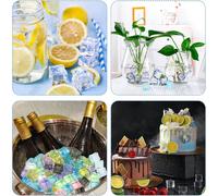 120 pièces de glaçons décoratifs - 18mm glaçons artificiels pour les accessoires de photographie - aquarium décorations de fête - création de bricolage (15 pièces de 8 couleurs chacune)