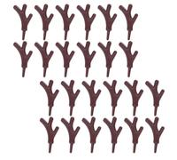 120 Pièces Décoration de Bonhomme de Neige, Bois de Cerf Marron | Plastique Vintage, Forme Branche Réaliste, Insertion Facile, pour Créateurs, Décorateurs, Serrage-têtes, Centres de Table