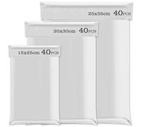 120 Pièces Emballage Colis Vinted, Pochette Expedition Imperméables, Enveloppe Plastique Expedition avec Bande Autocollante, Gris Opaques pour Emballage Marchandises, S/M/L Mélangé, 40/Taille