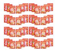 120 Pièces Enveloppes Chinoises 2026 Cheval Cartoon | Fête du Printemps, Lot Hongbao Traditionnel, Texture Lisse, Solide, Célébration du Nouvel An Lunaire 2026 Style Aléatoire