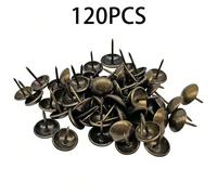 120 pièces/paquet Clous de garnissage anciens 11x17mm, clous décoratifs vintage pour fauteuils, meubles, canapés, lits, portes noir,Cuivre rouge,Laiton antique,Mèche,OrAlliage de fer