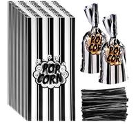 120 Pièces Sachet Pop Corn, 27 x 13 cm Sachet Bonbon Transparent