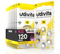 120 Piles Auditives pour appareils auditifs Udivita Type 10
