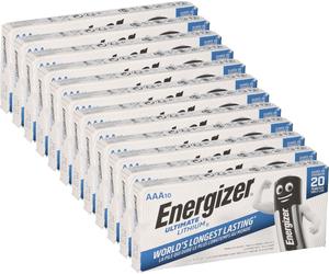 120 piles Energizer Ultimate Lithium AAA L92 FR03, 1,5V – Lot
