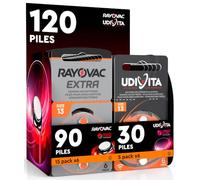 120 Piles pour Appareils Auditifs 13. Rayovac Extra avec Technologie Sound Fusion 120 Piles: 90 Rayovac + 30 Udivita