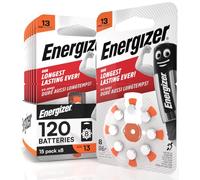 120 Piles pour Appareils Auditifs Energizer Taille 13 Orange avec Technologie PowerSeal - 15 Paquetes de 8 Pilas