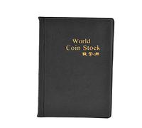 120 Pocket Coin Collection Book, Coin Books Album pour Collectionneurs, Stockage Collection des Pièces D'organisateur, Factures, Badges (BLACK)