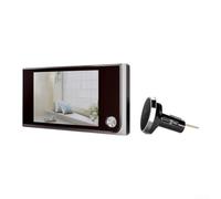 120° pour sonnette vidéo avec écran judas 3,5" HD 120° pour (gris) | Objectif grand angle de 120 degrés, résolution 1 MP, identification claire des visiteurs, surveillance extérieure