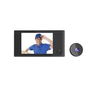 120° pour sonnette vidéo avec écran judas 3,5" HD 120° pour (noir) | Objectif grand angle de 120 degrés, résolution 1 MP, identification claire des visiteurs, surveillance extérieure