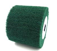 120 x 100 mm - Rouleau de ponçage en nylon pour meuleuse d'angle - Pour surface métallique en acier inoxydable (vert, pas de sable)