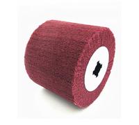 120 x 100 mm - Rouleau de ponçage en nylon pour meuleuse d'angle - Pour surface métallique en acier inoxydable (rouge, sans sable)